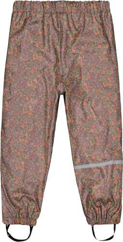 gefüttert Regenhose 1 98/104, mit St & bunt, Gr. Blumen-Muster,
