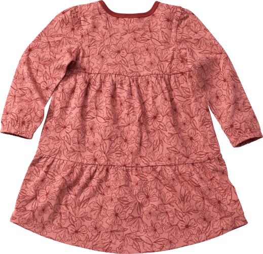 Kleid mit Gr. St 1 rosa, Blumen-Motiv, 116