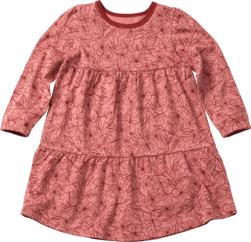 Kleid mit Blumen-Motiv, rosa, Gr. 110, 1 St