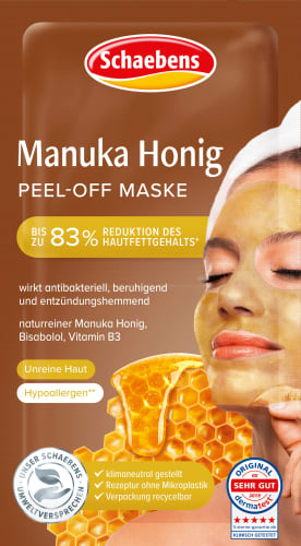 Gesichtsmaske Manuka Honig peel off, 16 ml