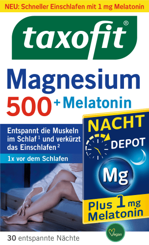 Magnesium 47,9 + Nacht 30 g Melatonin St, Tabletten 500