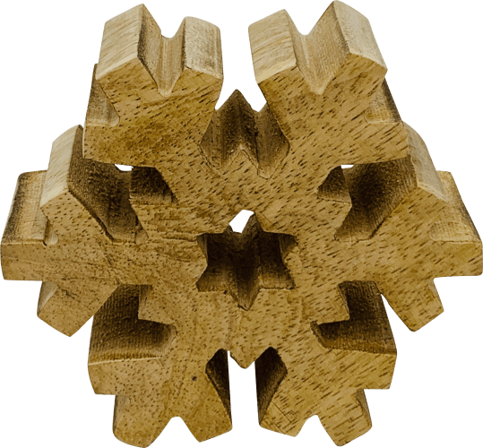 Holzschneeflocke, natur, 1 St