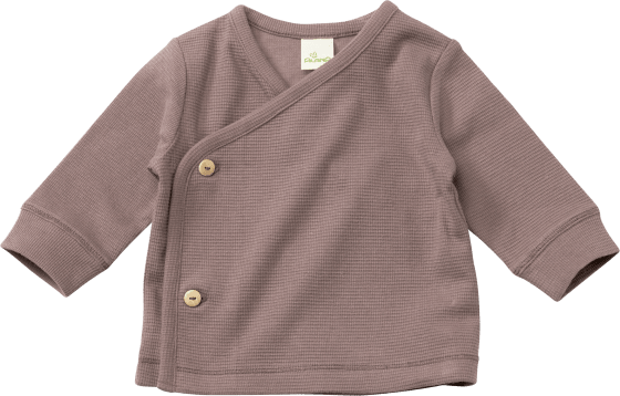 Langarmshirt mit Wickelschnitt & Waffel-Struktur, braun, Gr. 68, 1 St | Kinderpullover & -shirts