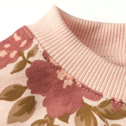 Rosen-Muster, mit 1 Climate Pro Sweatshirt rosa, Gr. St 86,