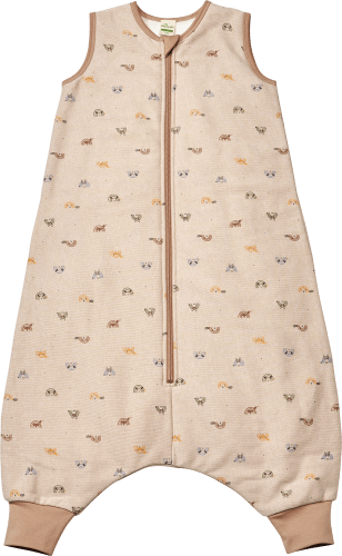 Schlafsack mit Beinen 2 TOG, mit Tier-Muster, braun, 100 cm, 1 St | Kinderschlafsäcke