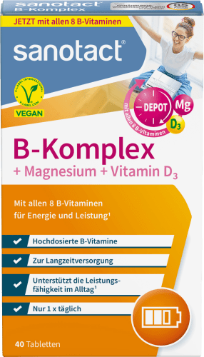 B-Komplex + Magnesium + Vitamin D3 g 40 25 Tabletten St