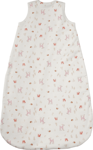 Schlafsack 2,5 TOG mit St & 1 cm, 80 Reh-Muster, weiß rosa