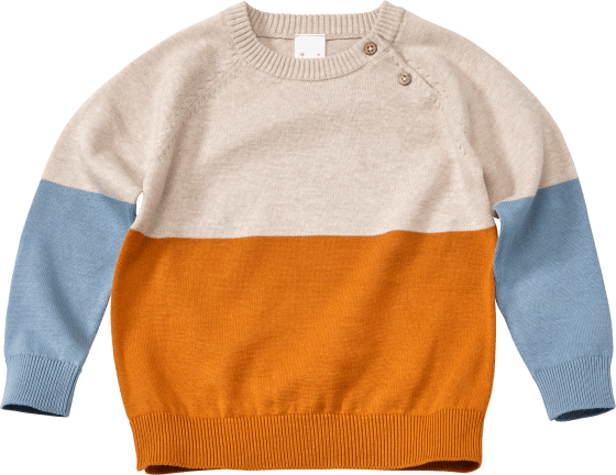 Pullover im St Gr. 1 Colourblocking-Design, 104, bunt