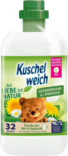 Weichspüler Aus Liebe l WL, 0,75 & 32 Löwenzahn, zur Natur Gänseblümchen