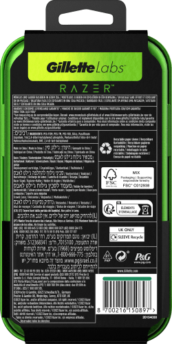 Rasierer Labs 2 mit Gaming 1 St Edition, Klingen