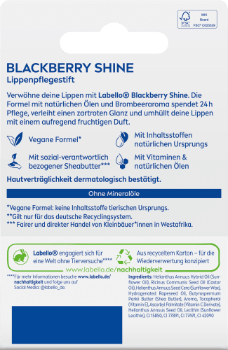 Lippenpflege Blackberry  g 4,8 Shine