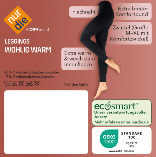 Leggings Wohlig Warm schwarz Gr. 44/48, 100 DEN, 1 St