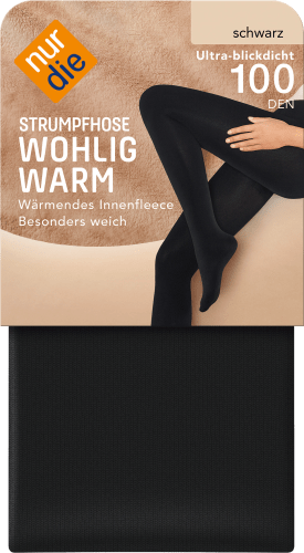 Gr. Strumpfhose schwarz 40/44, Warm St Wohlig 1