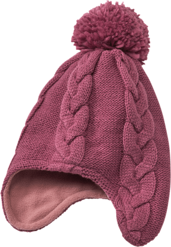 Mütze mit Bommel, rosa, 1 52/53, St