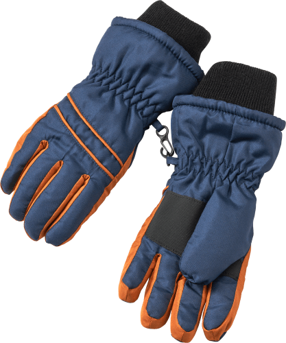 Handschuhe, blau & 4, St Gr. braun, 1