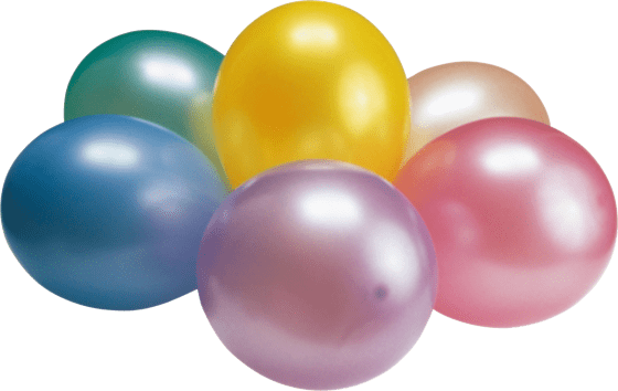 St 10 metallic/pastell/bunt, Luftballons,