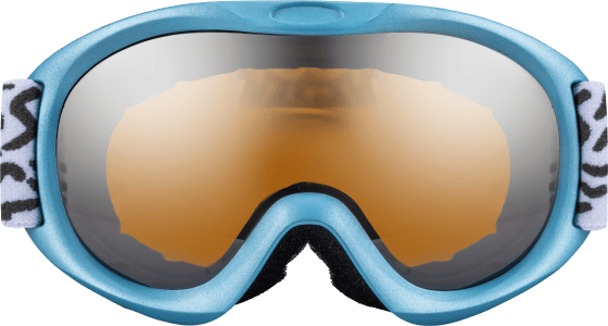 Kinder Skibrille mit blauem Rahmen St und Band, 1 gemustertem