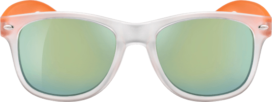 Sonnenbrille Kids transparenter Rahmen und orange Bügel, 1 St