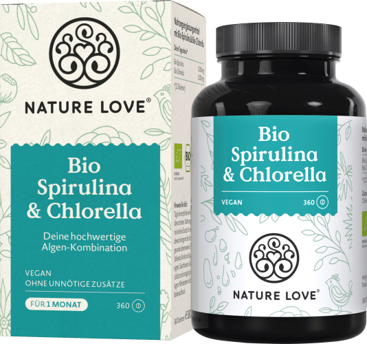 Bio Spirulina & Chlorella Tabletten 360 St, 180 g