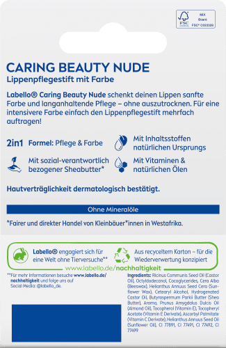 Lippenpflege Caring Beauty g Nude, 4,8 2in1