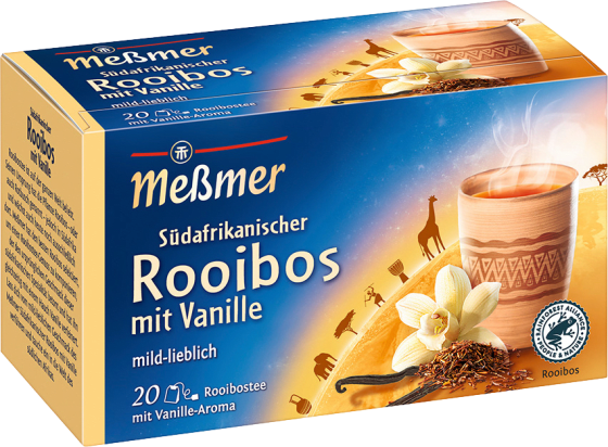Rooibostee Südafrikanischer Rooibos mit Vanille (20 Beutel), 35 g | Kaffee, Tee & Kakao