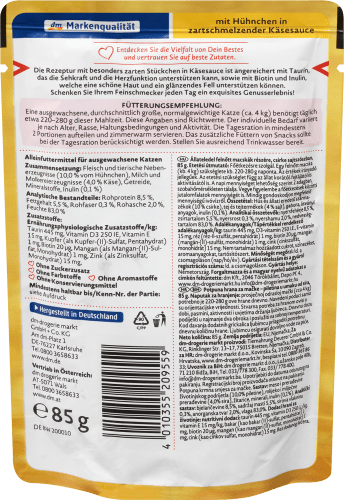 Käsesauce, g mit in 85 Nassfutter Katze Exquisit, Hühnchen