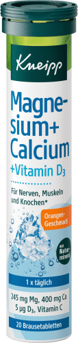 Magnesium + Calcium + D3 Brausetabletten 20 St., 90 g