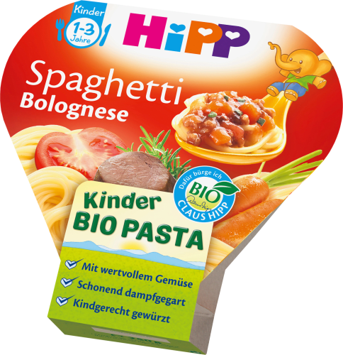 Kinderteller Kinder 250 Bio g 1 Spaghetti Bolognese Jahr, Pasta ab