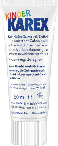 fluoridfrei, 6 bis 50 ml Jahre 0 Kinder, Zahnpasta