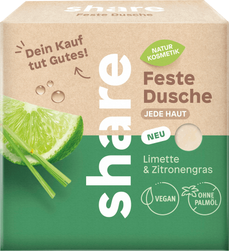 Feste Dusche Limette & Zitronengras, 60 g