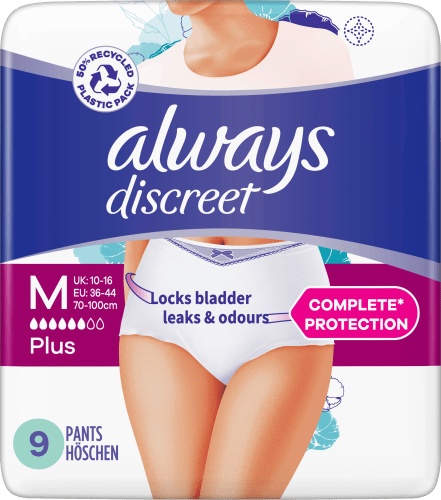 Gr. Pants 9 Plus, Inkontinenz discreet St M