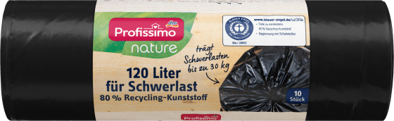 nature Abfallsack 120L Schwerlast 80% Recycling-Material, 10 St