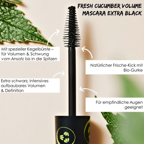 Mascara Fresh Cucumber Volume Black, 12 ml Extra