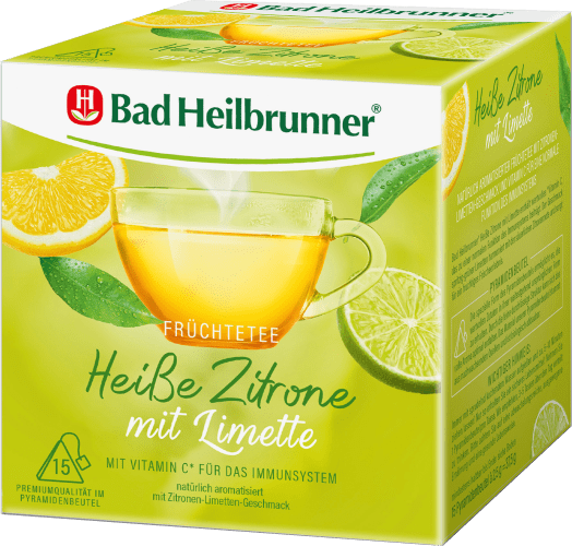 g Zitrone (15 Limette Früchtetee 37,5 mit Beutel), Heiße
