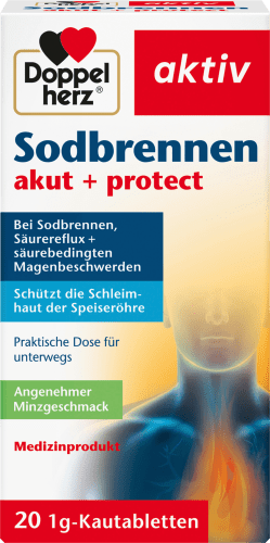 Sodbrennen akut + protect Kautabletten, 20 St