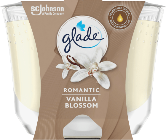 Glas Duftkerze 224g, St Blossom im 1 Romantic Vanilla