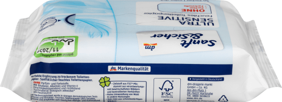 Feuchtes Ultra Toilettenpapier 50 Sensitive, St