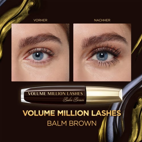 Brown, Million 8,9 ml Lashes Balm 01 Volume Mascara