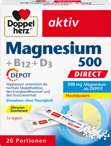 Magnesium 500 Direktgranulat g +B12 +D3 32 20 St