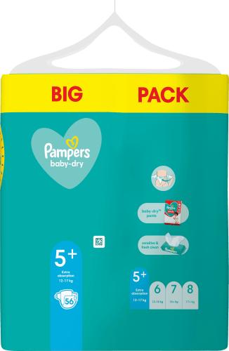Baby 56 Pack, Plus Gr.5+ kg), Junior Big St (12-17 Dry Windeln