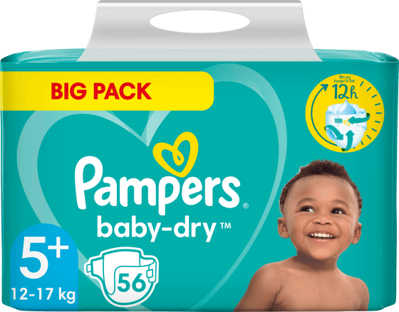Windeln Baby Dry Gr.5+ Junior Big St Pack, (12-17 Plus 56 kg)