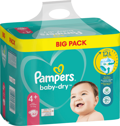 St kg), Gr.4+ Pack, 62 Baby Maxi Plus Windeln (10-15 Big Dry