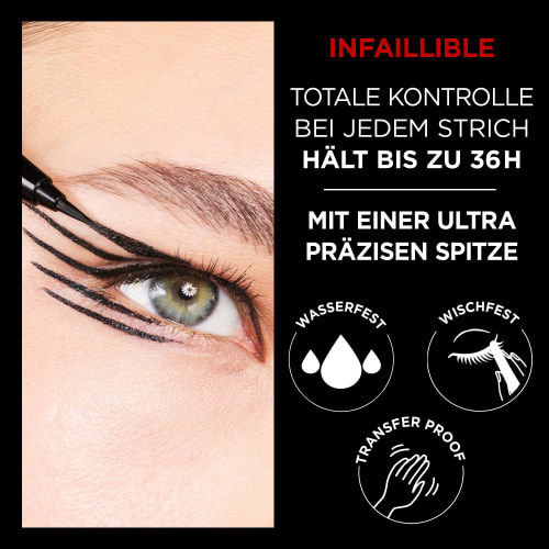 Eyeliner Infaillible 36H 0,4 g Micro 01 Obsidian