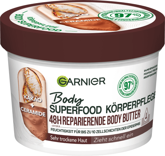 Körperbutter Superfood Körperpflege Kakao, 380 ml | Bodylotion & Hautcreme