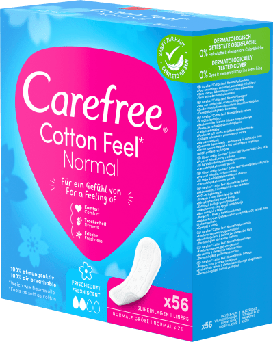 Slipeinlagen Cotton Feel Normal Frischeduft, mit St 56