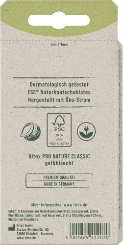 8 53mm, St Kondome Nature Classic, Breite Pro