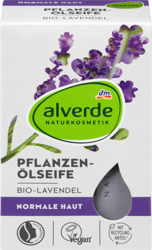g Bio-Lavendel, Pflanzenölseife 100 Seifenstück,