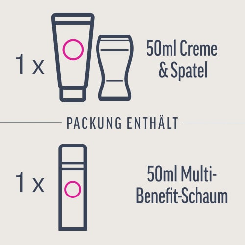 & 100 Set, Enthaarungscreme ml Intimbereich (2x50 ml), Multi-Benefit-Schaum