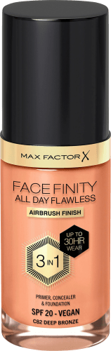 82 All Bronze, Deep ml Flawless Facefinity LSF 20, Foundation Day 30