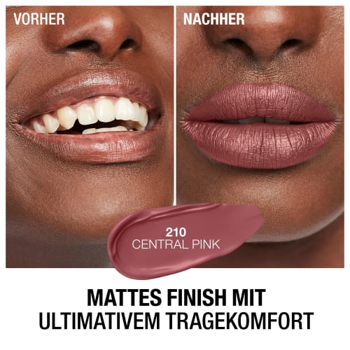 Matte Perfection Mega Central Lippenstift 210 7,4 ml Liquid Pink, Lasting